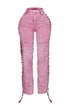 Unholy Side Lace Up Denim Jeans
